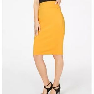 NWT: Thalia Sodi Mustard Yellow Pencil Skirt